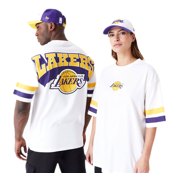 New Era LA Lakers NBA Arch Graphic White Oversized póló
