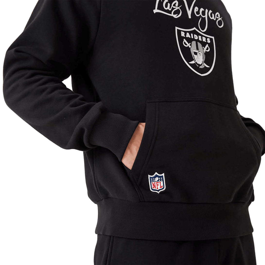 New Era Las Vegas Raiders NFL Script Black kapucnis pulóver - Sportmania.hu
