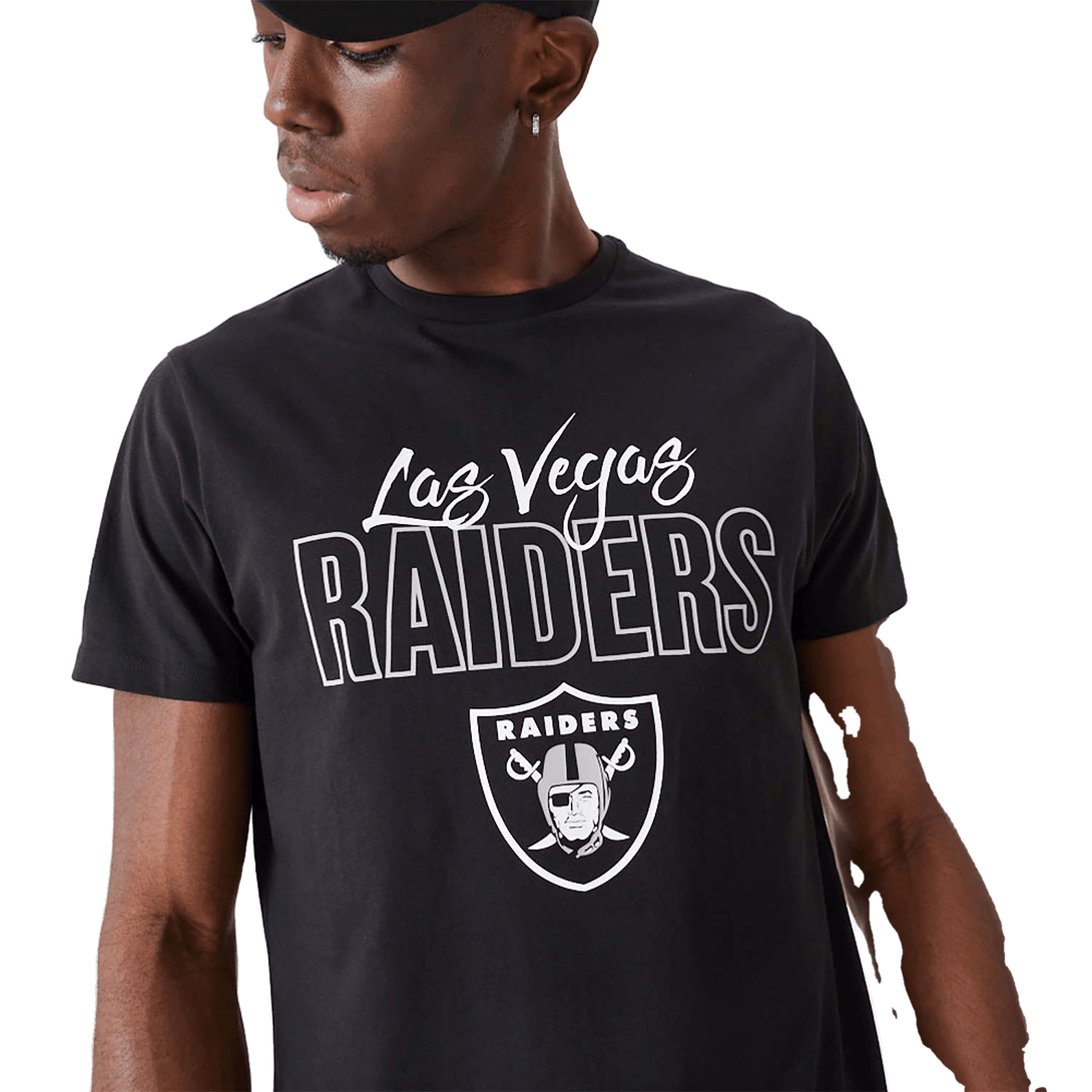 New Era Las Vegas Raiders NFL Script Black póló - Sportmania.hu