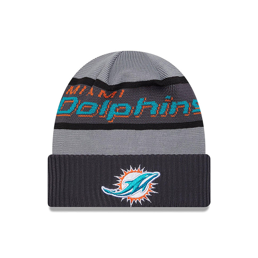 New Era Miami Dolphins NFL Sideline 2023 Grey Cuff Knit Beanie kötött sapka - Sportmania.hu