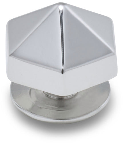 Silver Hexagon Stud