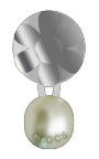 Silver Flower Pearl Dangle