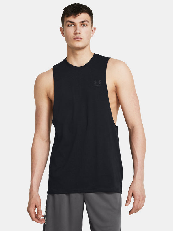 Under Armour Férfi trikó UA LEFT CHEST CUT OFF TANK-BLK Atléta