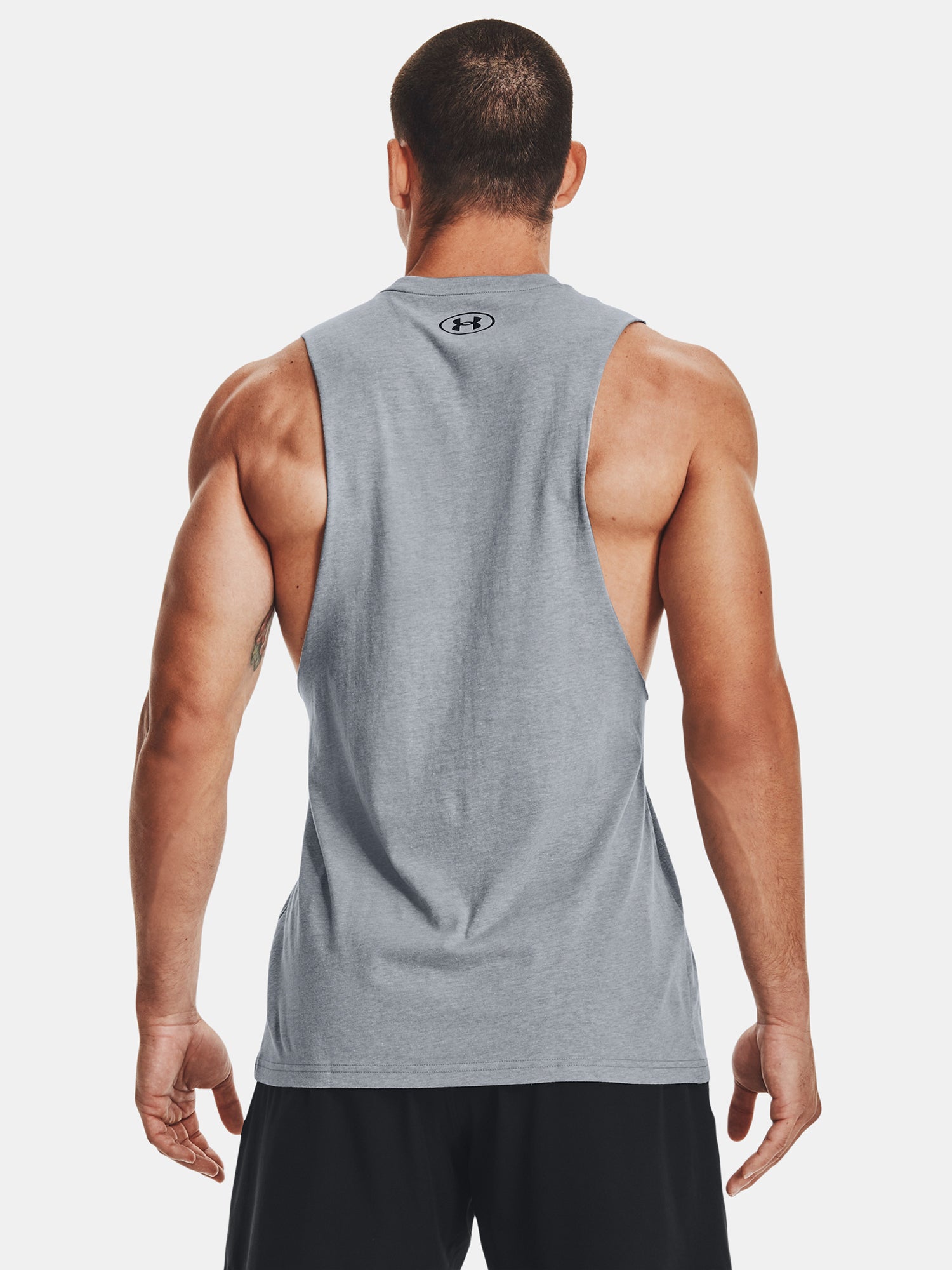 Férfi atléta Under Armour UA LEFT CHEST CUT OFF TANK-GRY