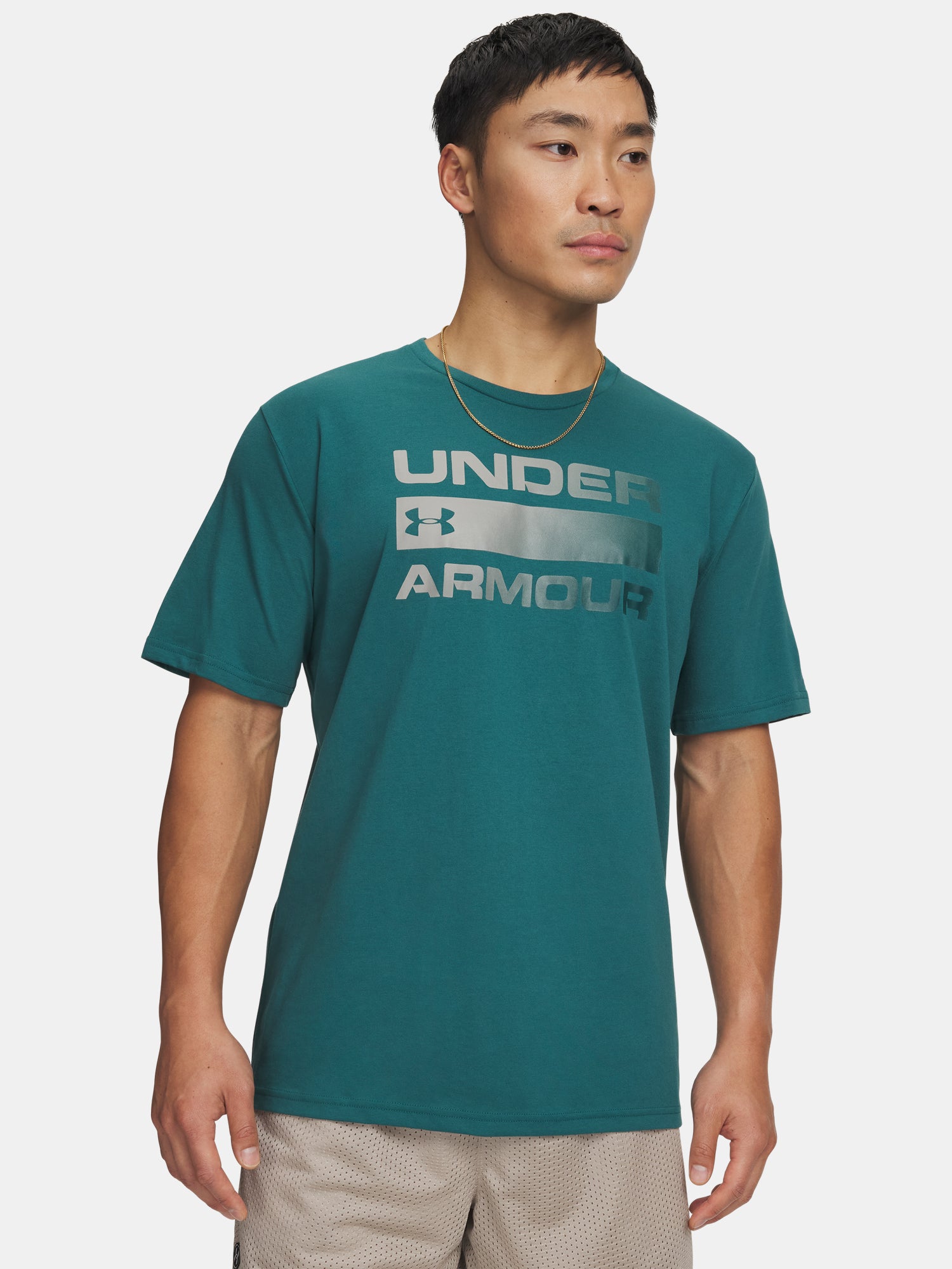 Férfi póló Under Armour UA TEAM ISSUE WORDMARK SS-GRN