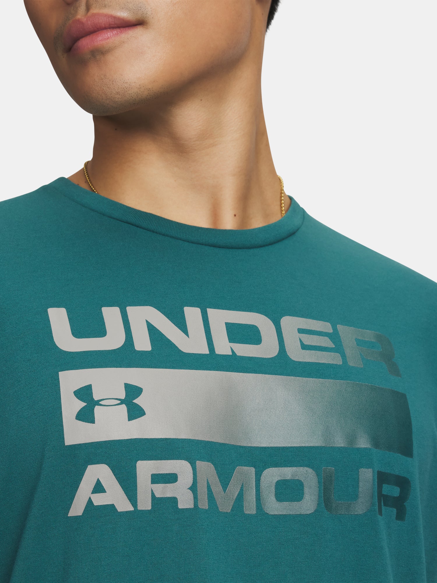 Férfi póló Under Armour UA TEAM ISSUE WORDMARK SS-GRN