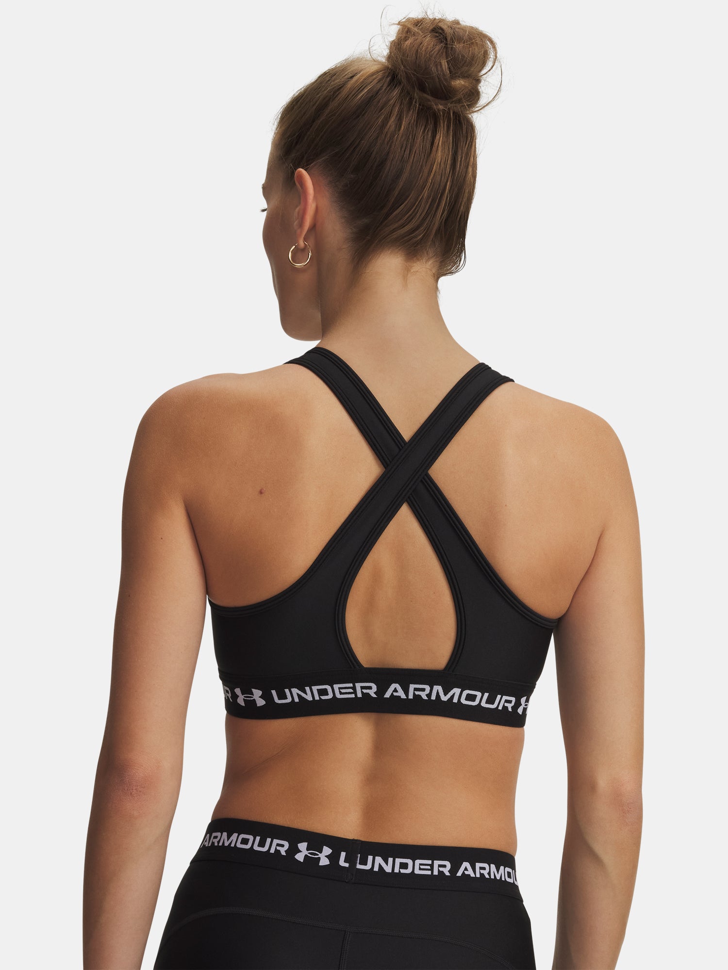 Nõi Under Armour Crossback Mid Bra-BLK melltartó