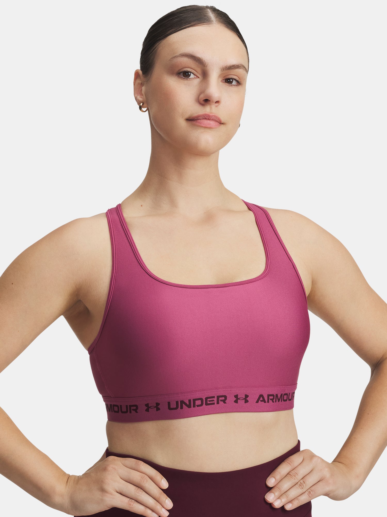Under Armour Nõi Crossback Mid Bra-RED melltartó Sportmelltartó