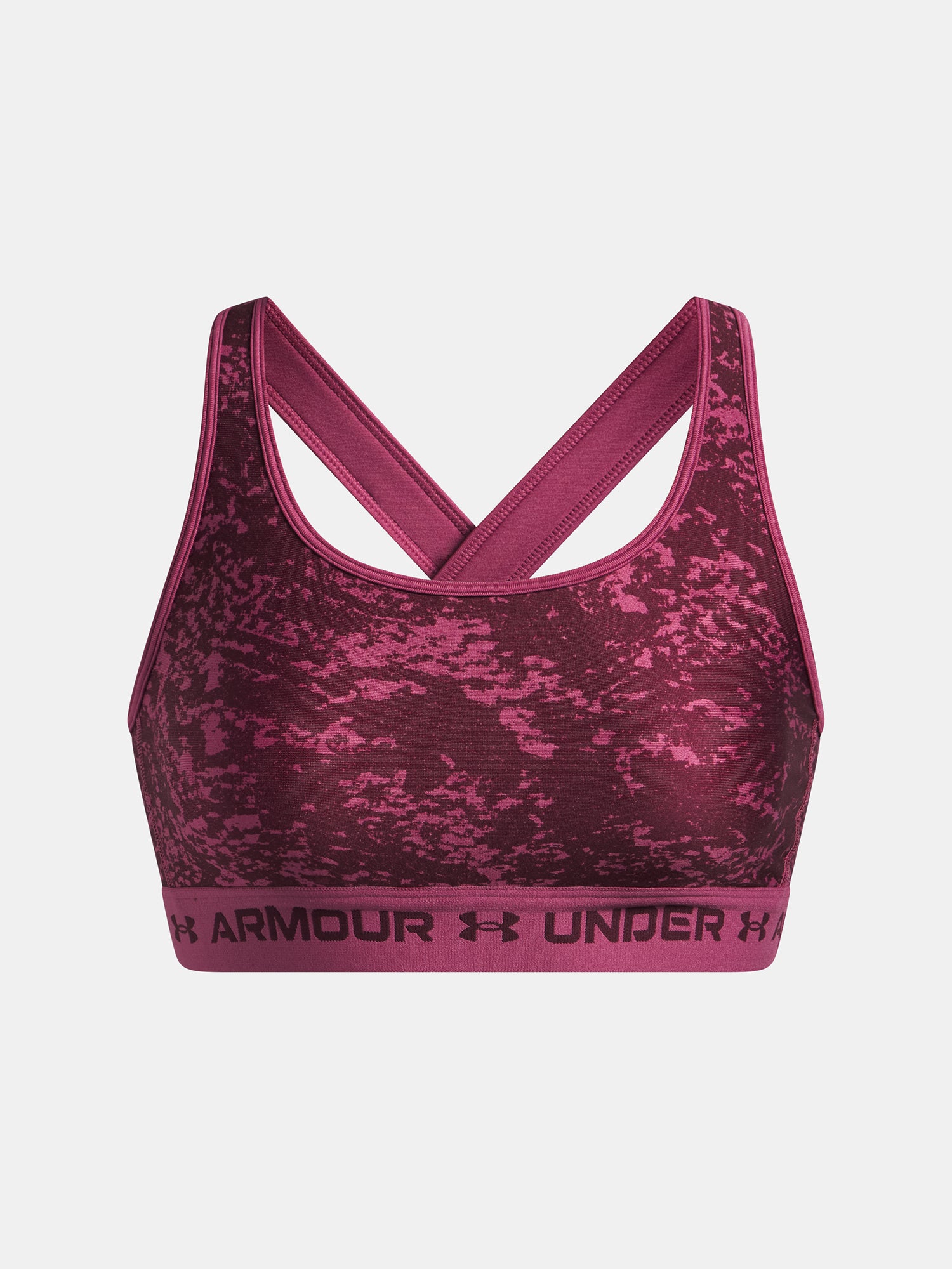Under Armour Nõi Crossback Mid Print-RED melltartó Sportmelltartó