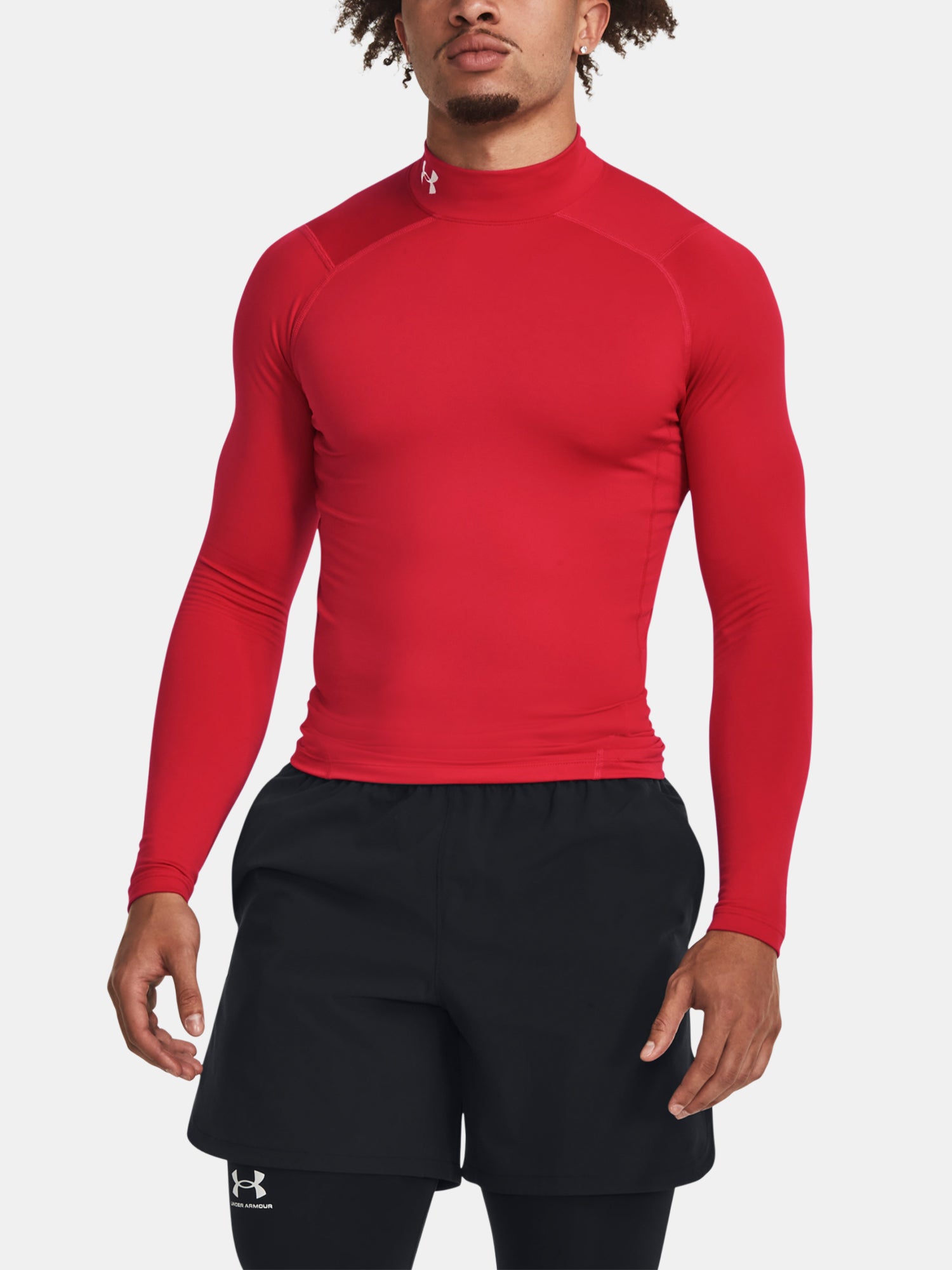 Under Armour Férfi póló UA CG Armour Comp Mock Hosszú ujjú póló