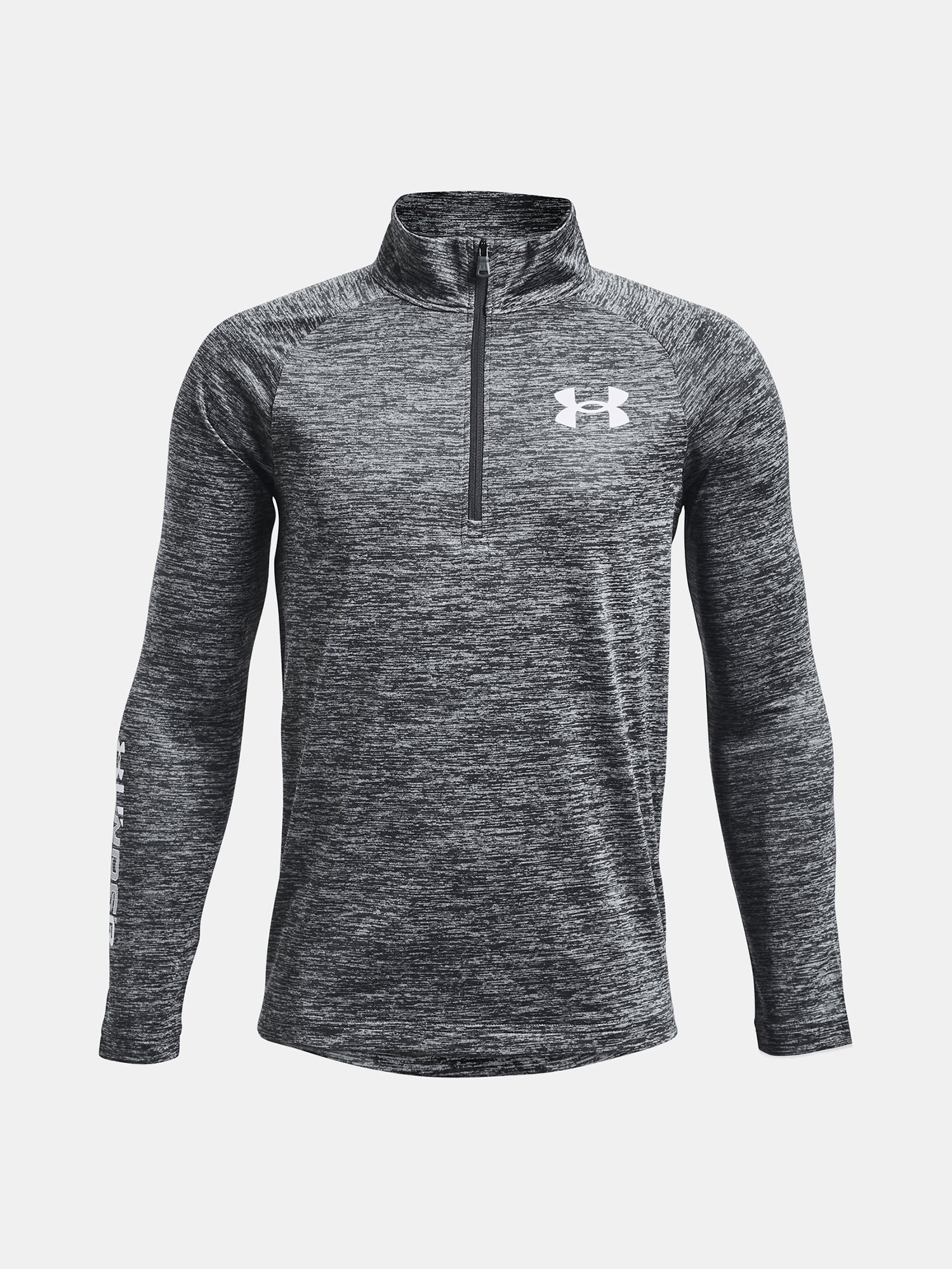 Under Armour Fiú UA Tech BL 1/2 Zip póló Hosszú ujjú póló szürke