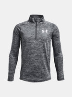 Under Armour Fiú UA Tech BL 1/2 Zip póló Hosszú ujjú póló szürke