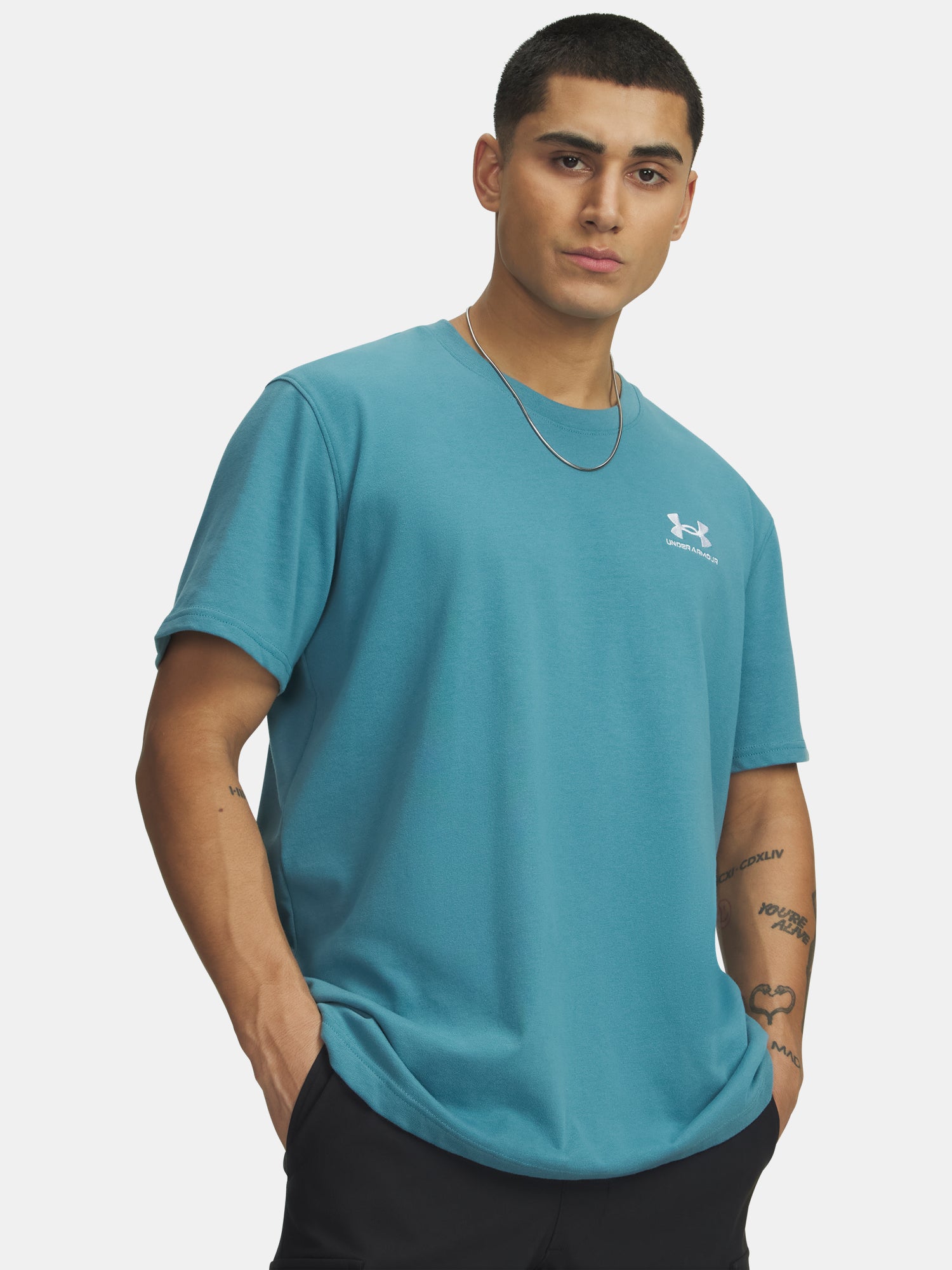Férfi póló Under Armour UA M LOGO EMB HEAVYWEIGHT SS