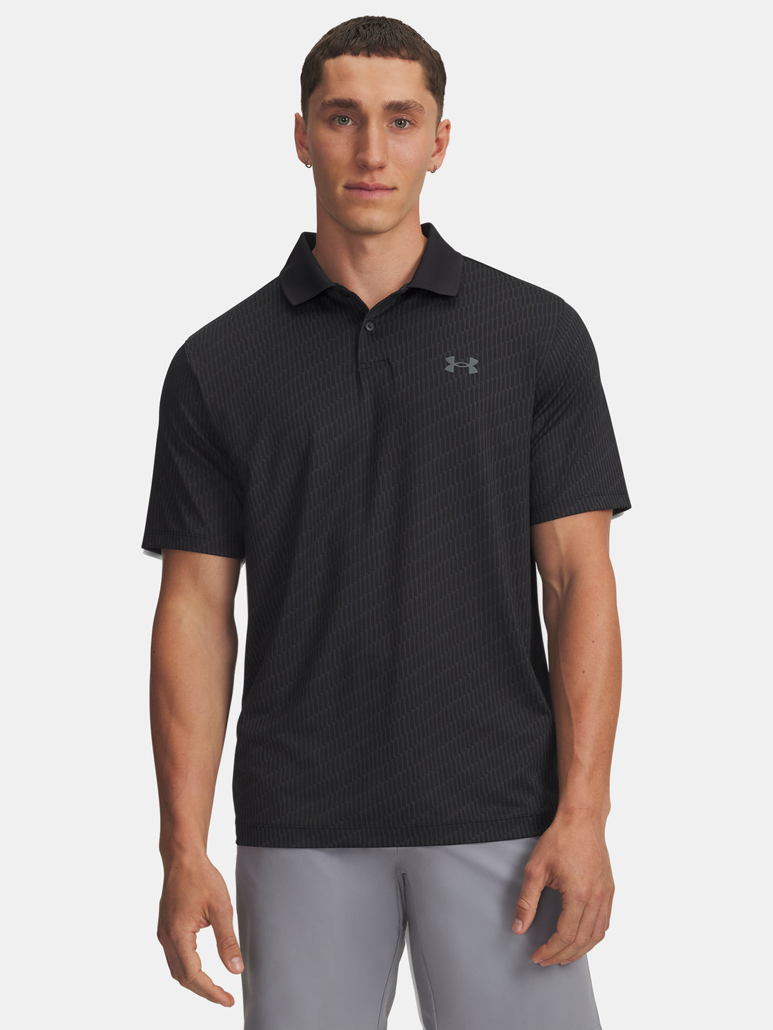 Under Armour Férfi UA Matchplay Printed Polo-BLK póló Póló