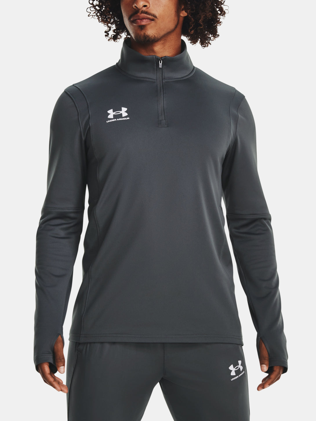 Under Armour Férfi póló UA M\'s Ch. Midlayer-GRY Hosszú ujjú póló