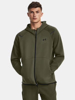 Under Armour Férfi UA Unstoppable Flc FZ Pulóver zöld