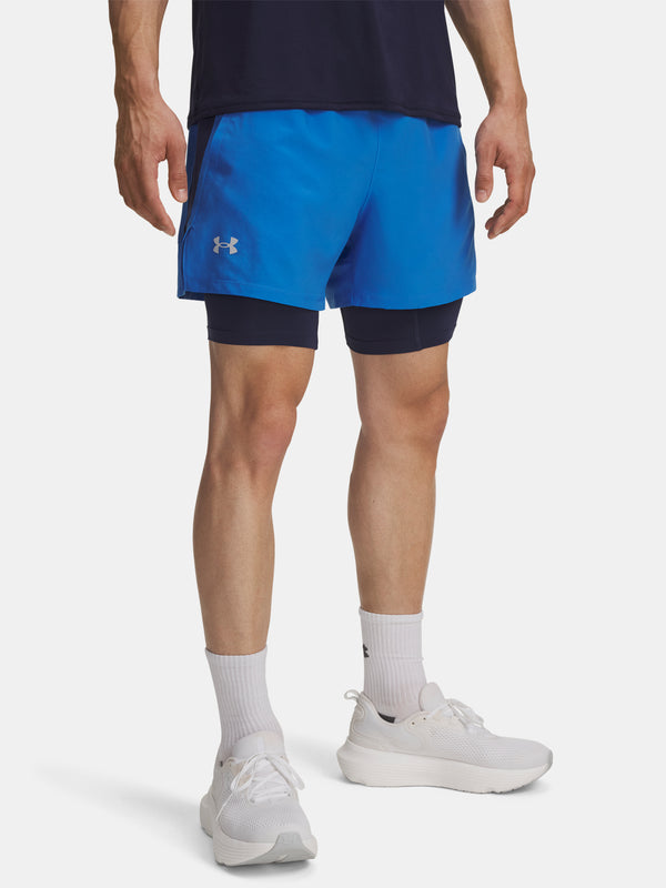 Under Armour Férfi rövidnadrág UA LAUNCH 5\'\' 2-IN-1 SHORTS-BLU (kék) Short