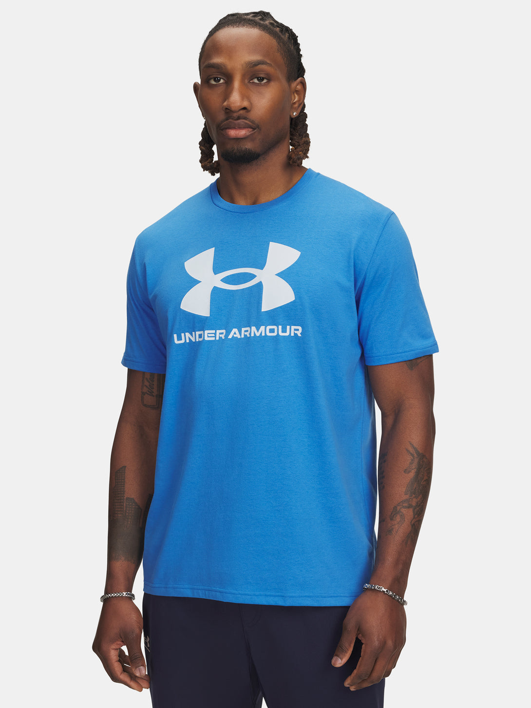 Under Armour Férfi póló UA SPORTSTYLE LOGO UPDATE SS-BLU Póló