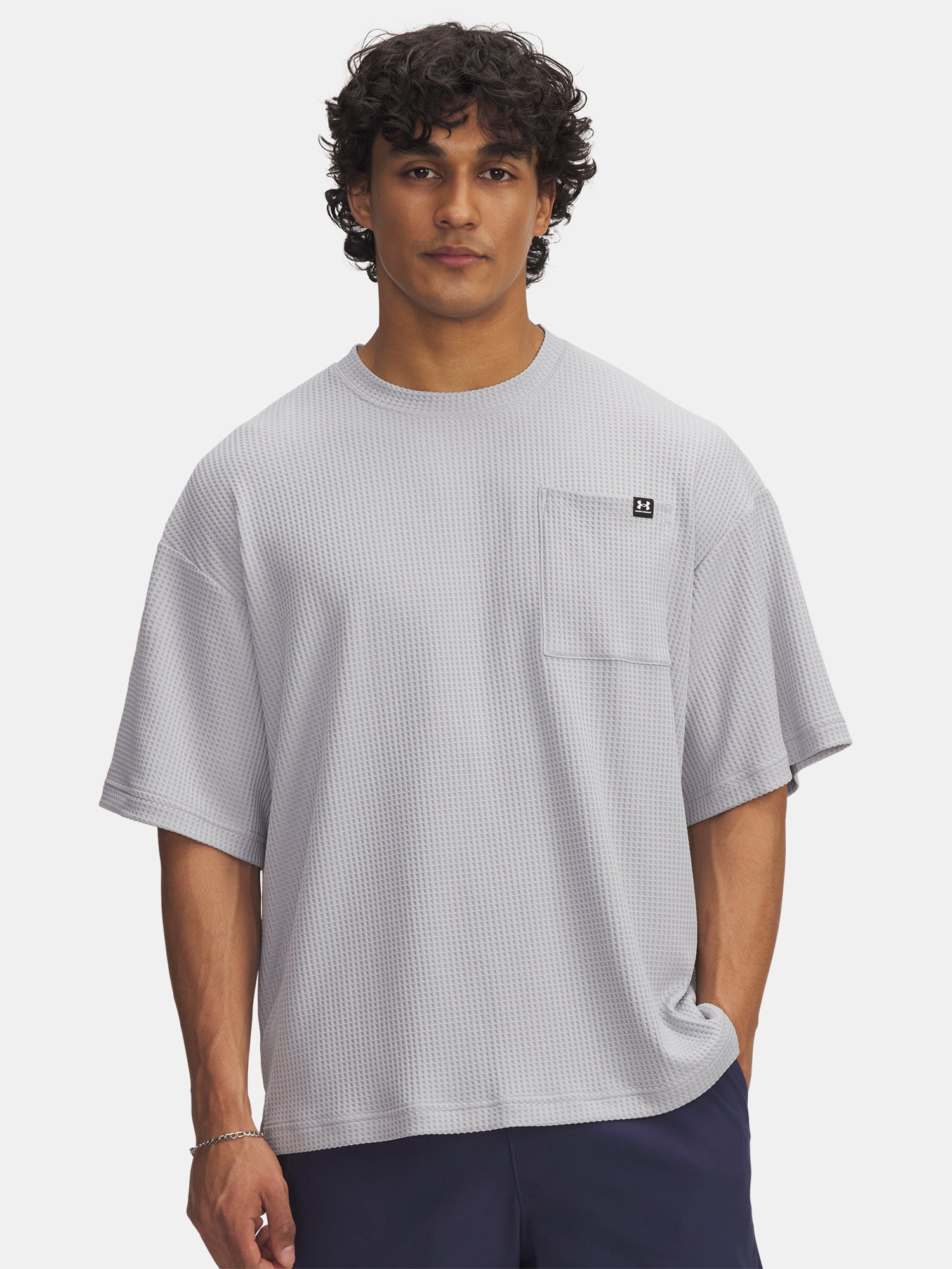 Under Armour Férfi UA Rival Waffle Crew-GRY póló Póló
