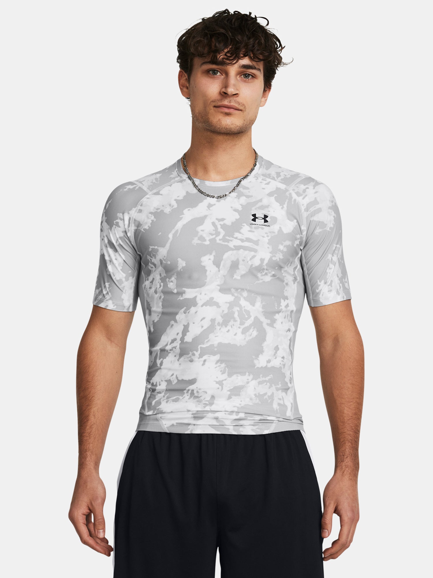 Under Armour Férfi póló UA HG IsoChill Prtd SS Póló szürke