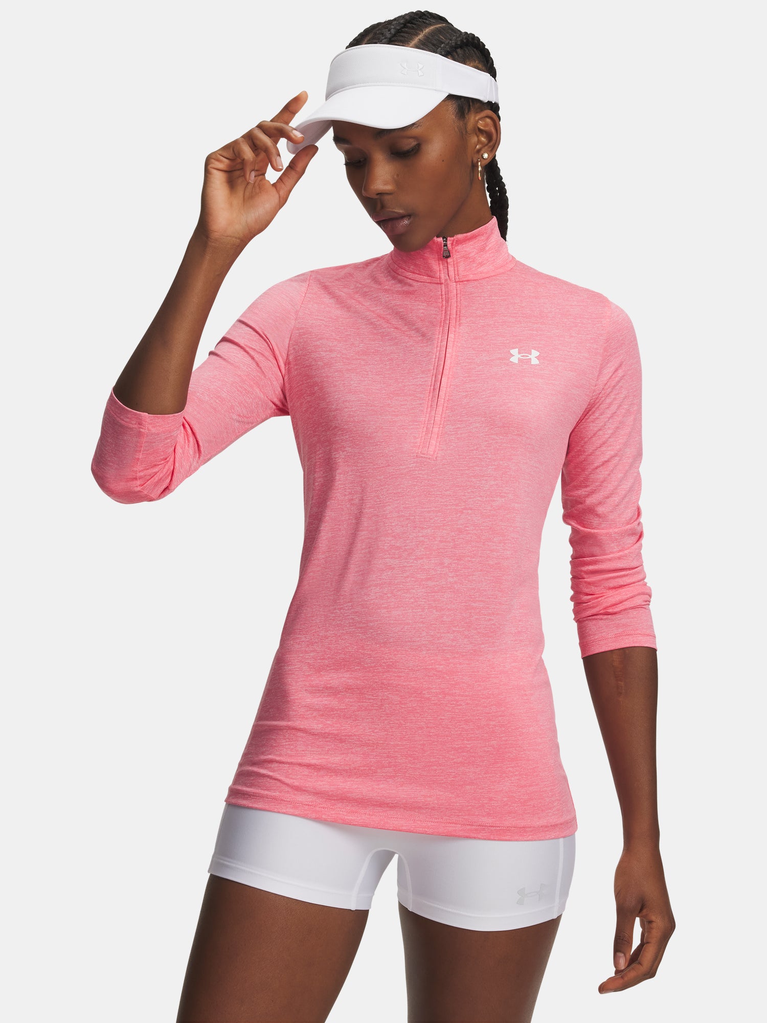 Nõi póló Under Armour Tech 1/2 Zip- Twist-PNK