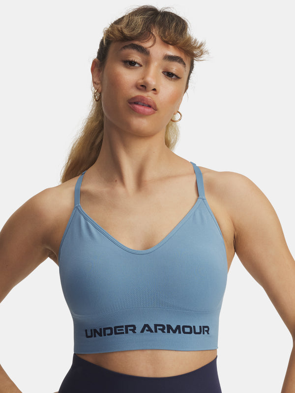 Under Armour Nõi melltartó Vanish Seamless Low Bra-BLU Sportmelltartó