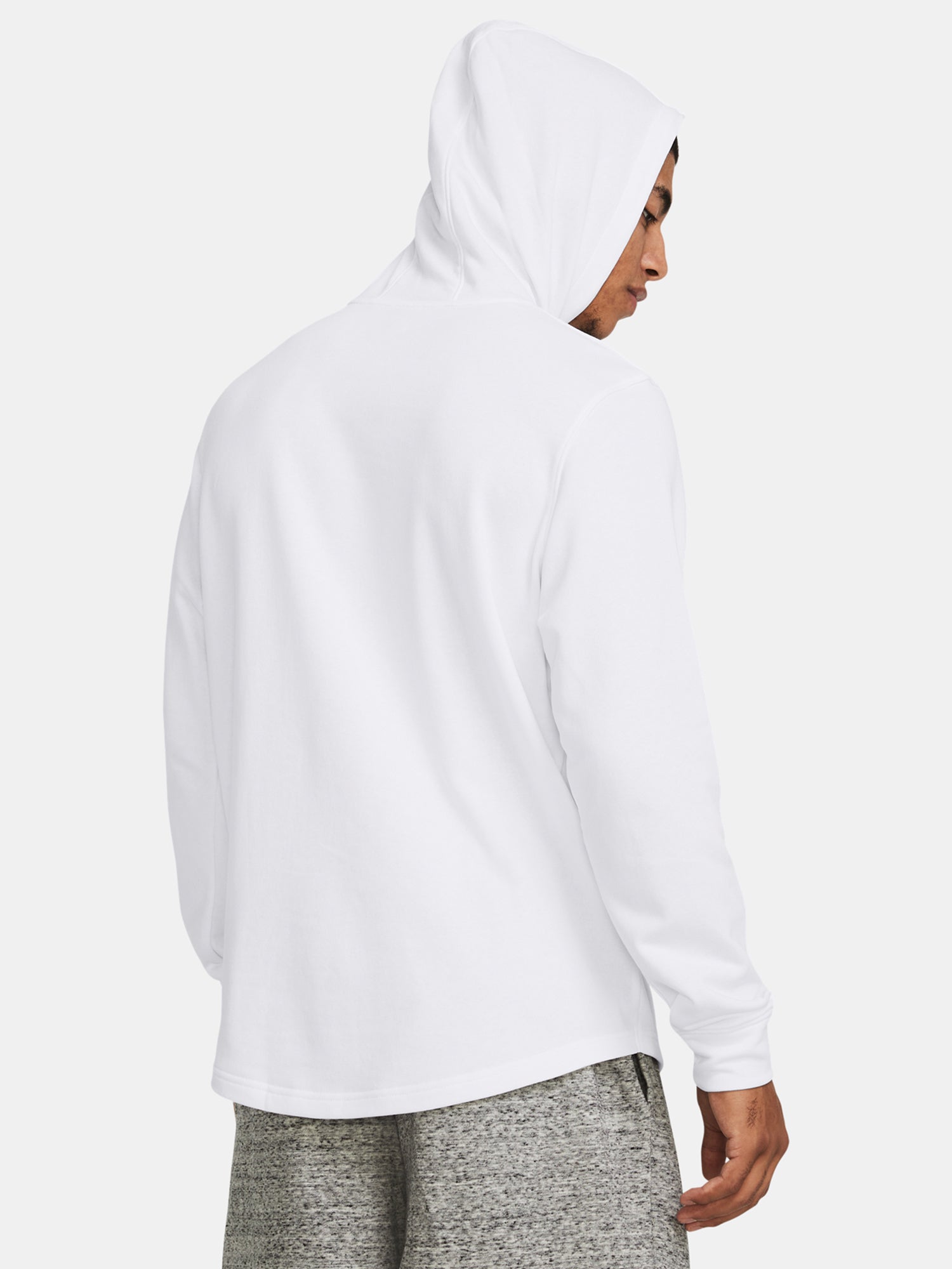 Under Armour Férfi UA Rival Terry Graphic Hood Pulóver fehér