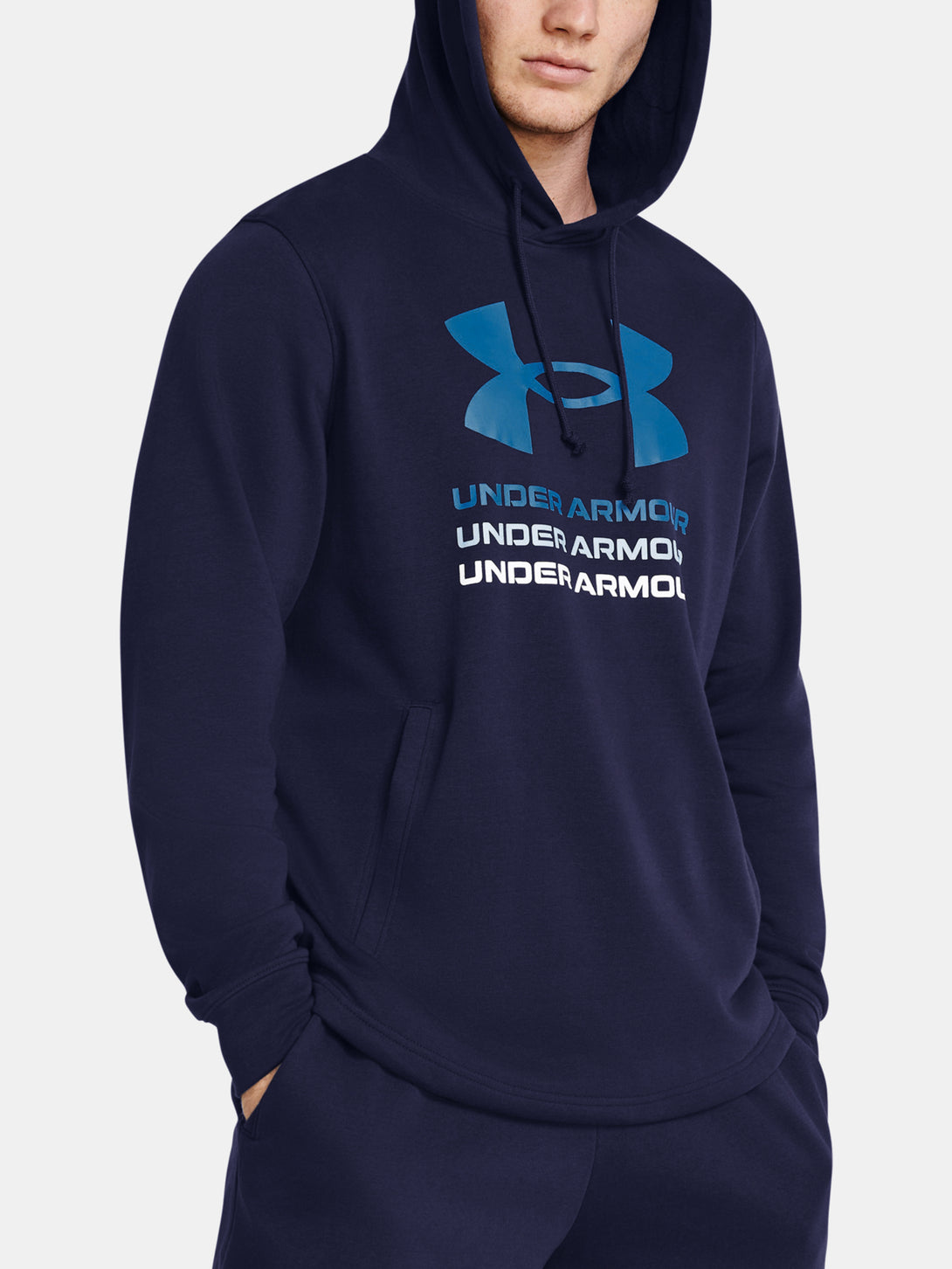 Under Armour Férfi pulóver UA Rival Terry Graphic Hood Pulóver