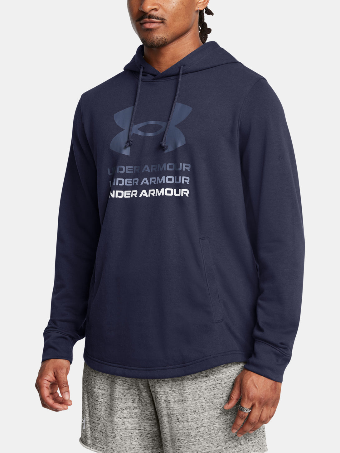 Under Armour Férfi pulóver UA Rival Terry Graphic Hood Pulóver