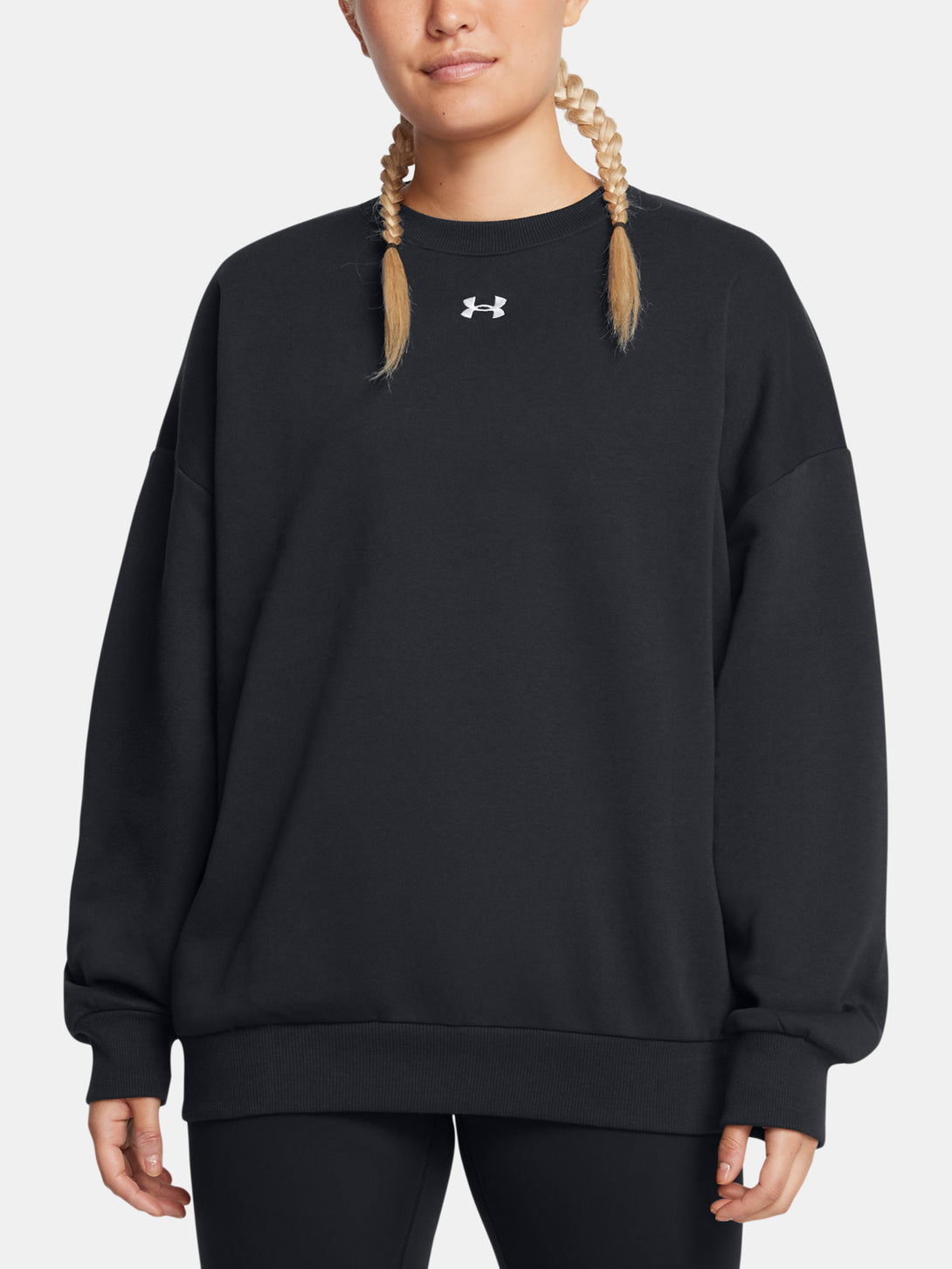 Under Armour Nõi Rival Fleece OS Crew-BLK pulóver Pulóver