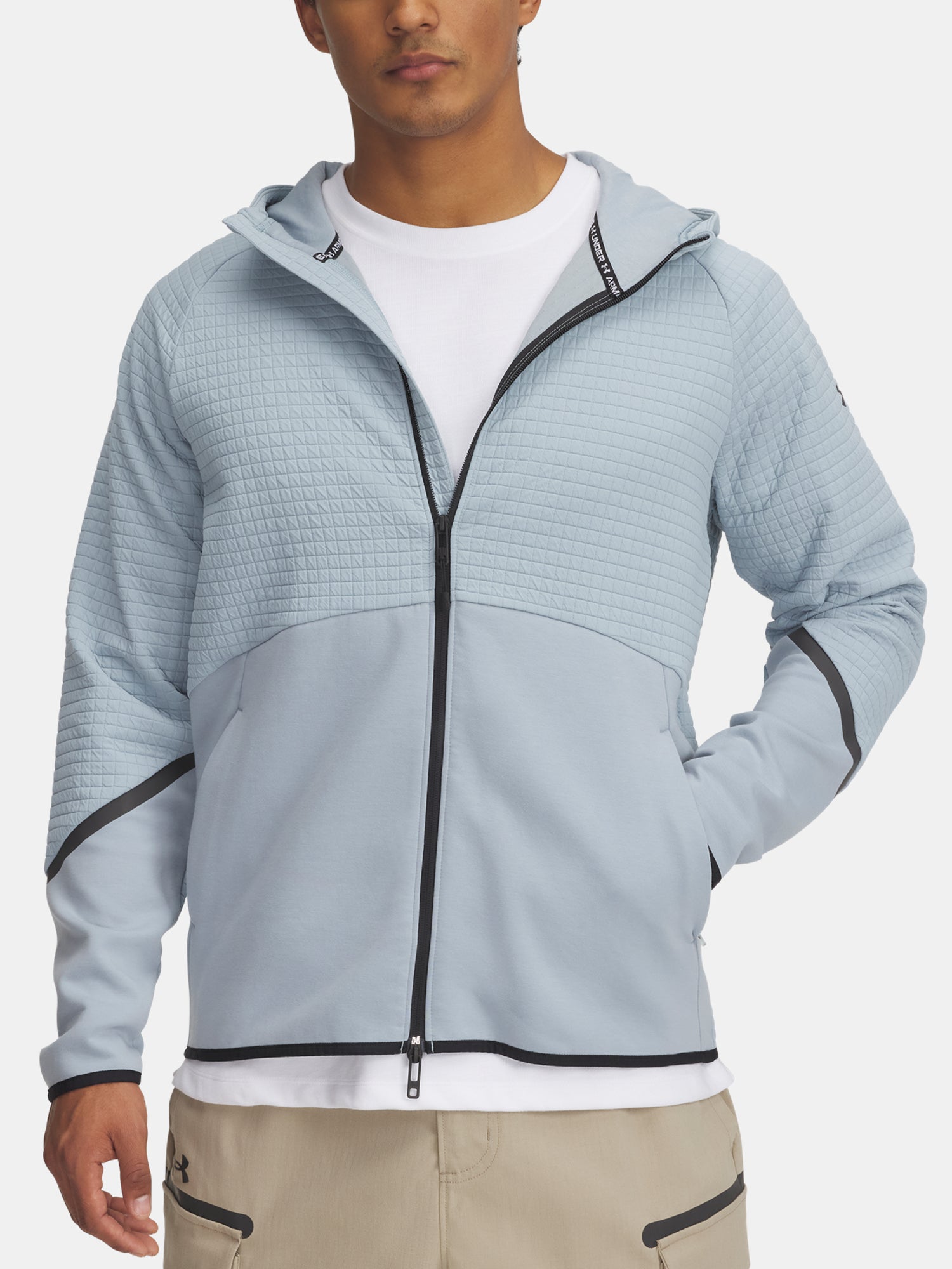 Under Armour Férfi pulóver UA Unstoppable Flc Grid FZ Kapucnis pulóver 