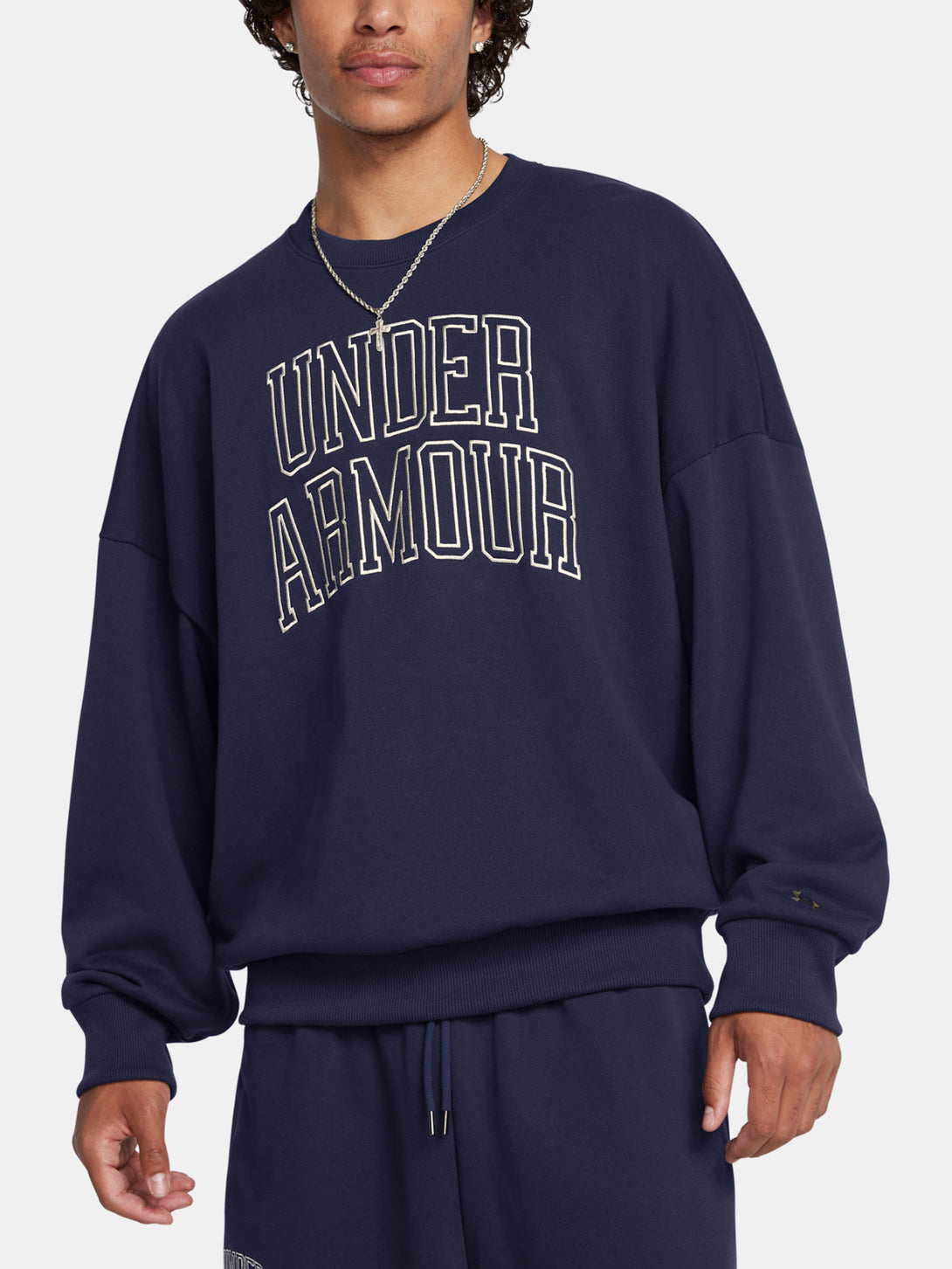 Under Armour Férfi UA Icon HWT Terry OS Crew-BLU pulóver Kiegészítő