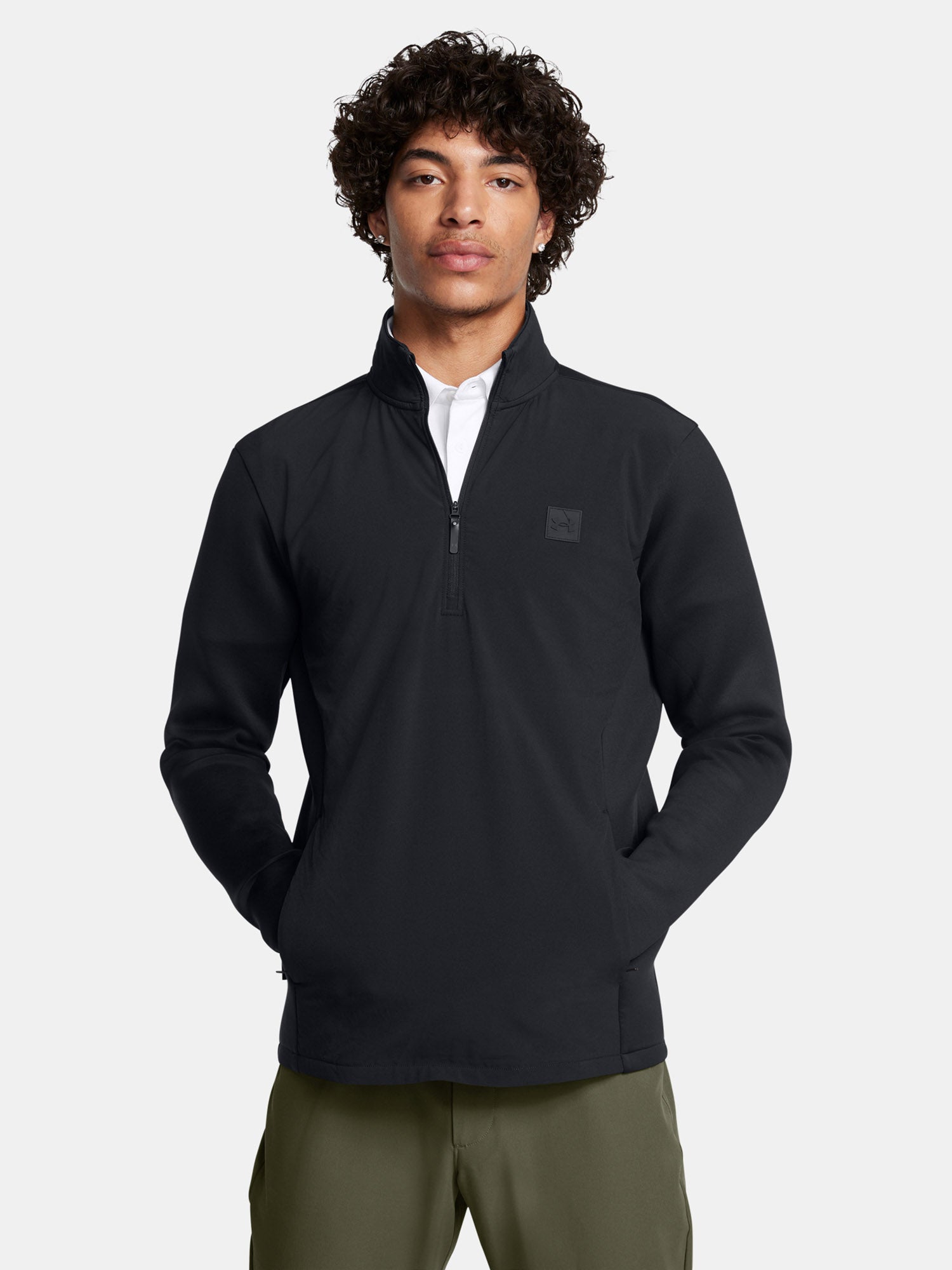 Under Armour Férfi UA Drive Pro Storm Hyb HZ Pulóver fekete