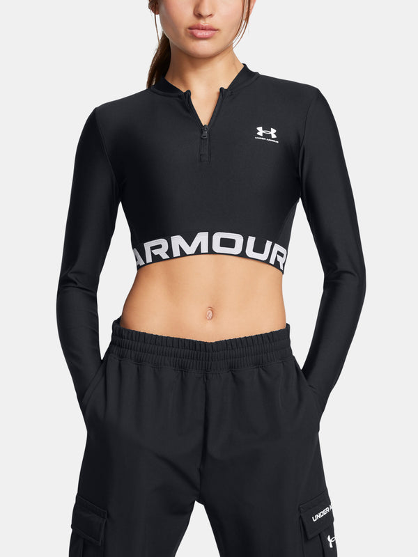 Under Armour Nõi póló HeatGear Rib 1/4 Zip LS Aláöltözet