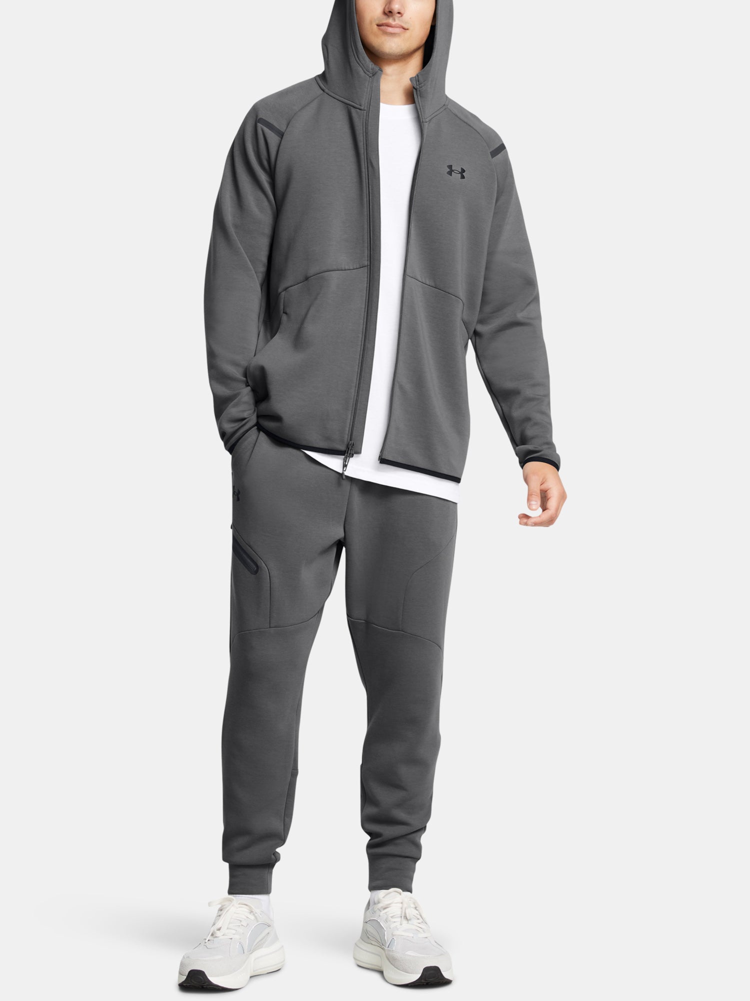 Under Armour Férfi UA Unstoppable Flc FZ HD EU Kapucnis pulóver  szürke