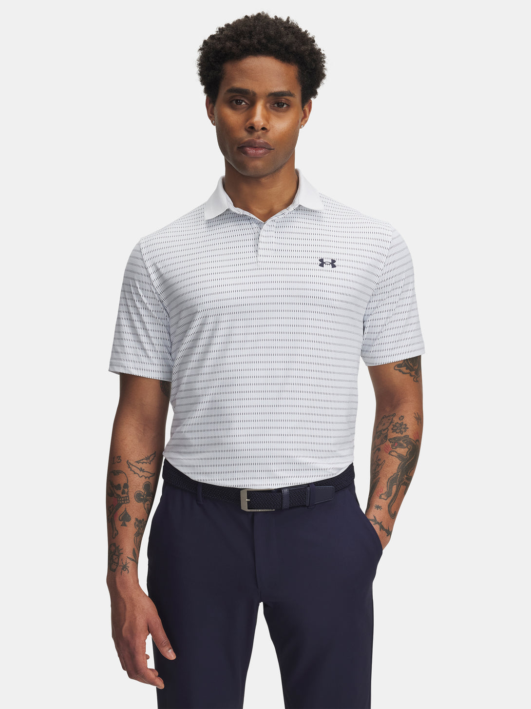 Under Armour Férfi póló UA Drive Chill Printed Polo-WHT Póló