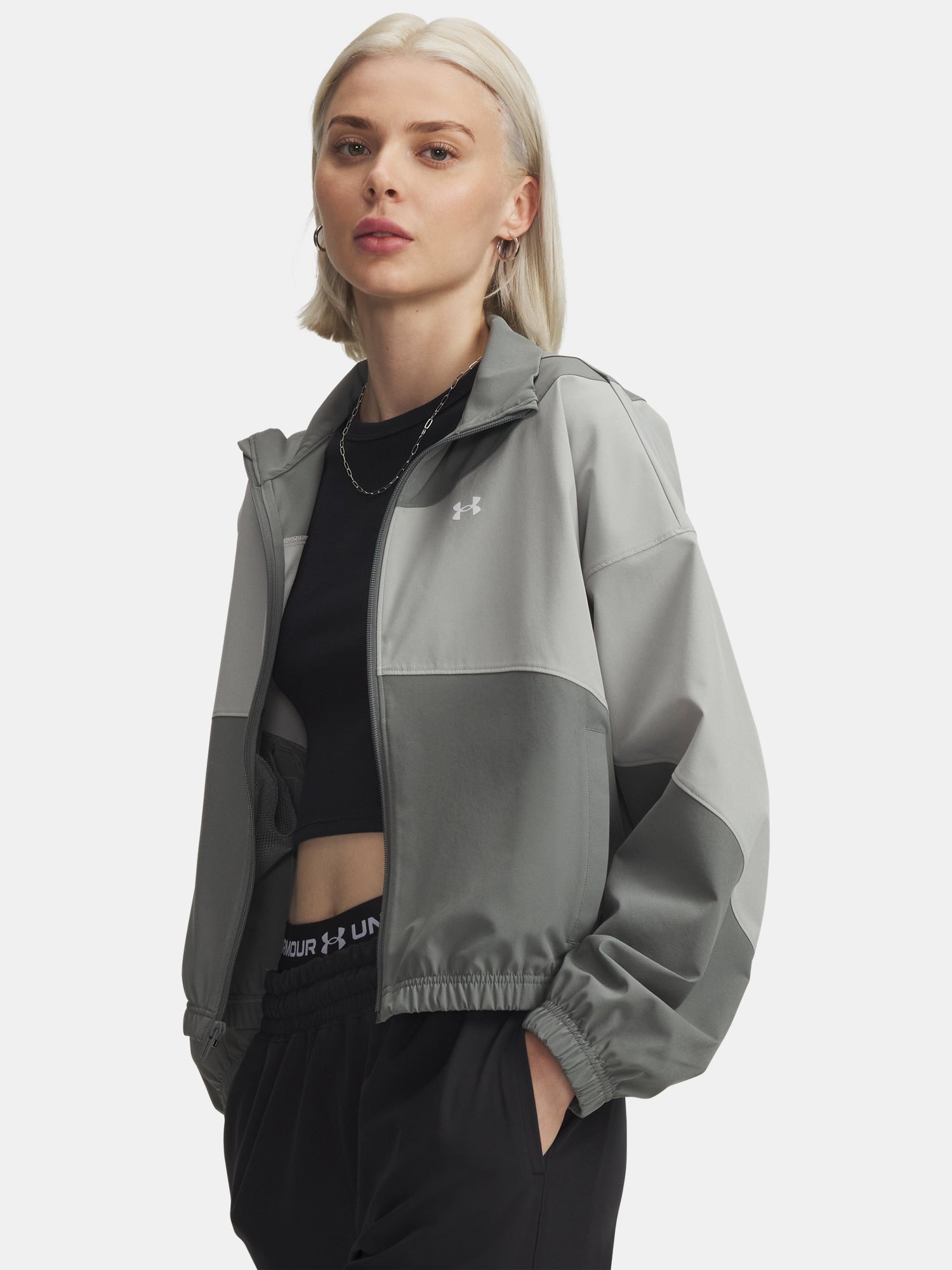 Nõi kabát Under Armour UA Rival Woven Jacket-GRN