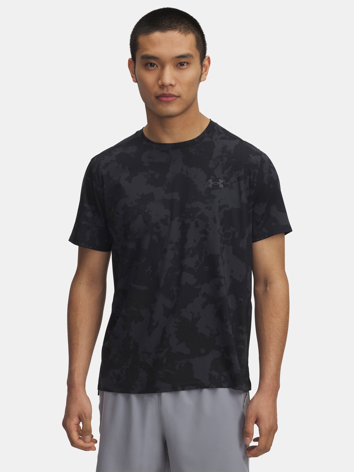 Under Armour Férfi póló UA LAUNCH ELITE PRT SS-GRY Póló