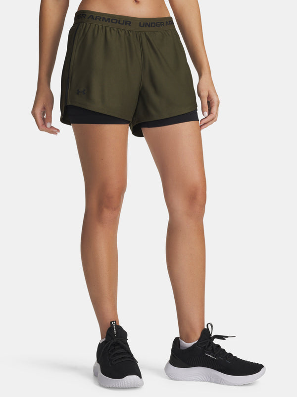 Under Armour Nõi rövidnadrág Tech Play Up 2in1 Shorts-GRN Short