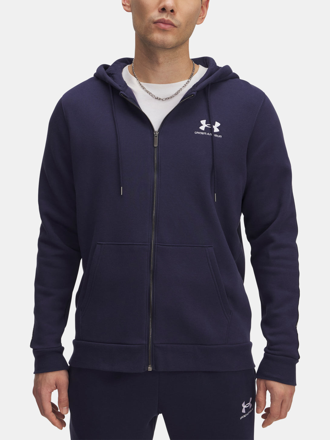 Under Armour Férfi pulóver UA Icon Fleece FZ Taping Kapucnis pulóver 