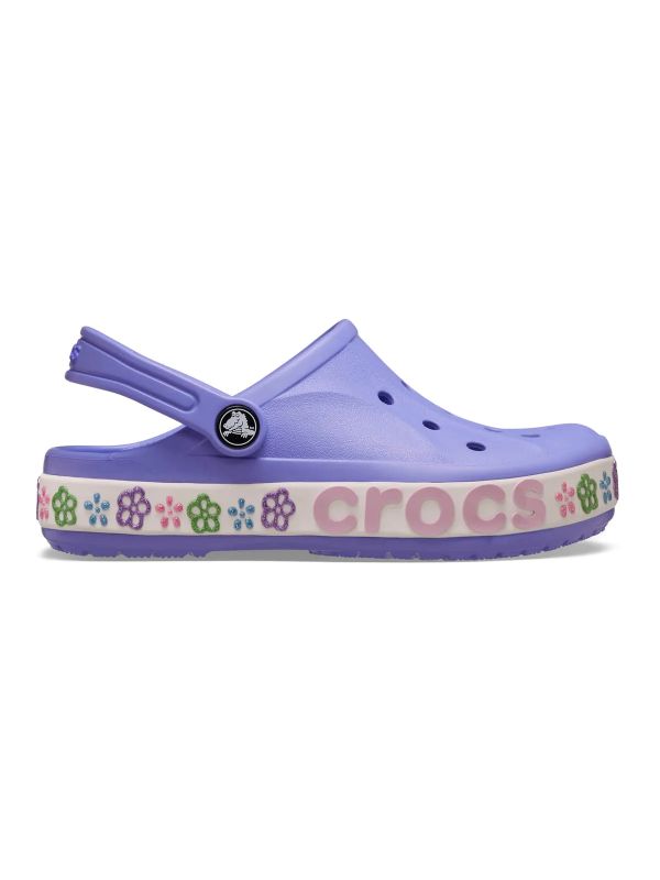 Crocs Bayaband Flower Band Clog K Papucs lila