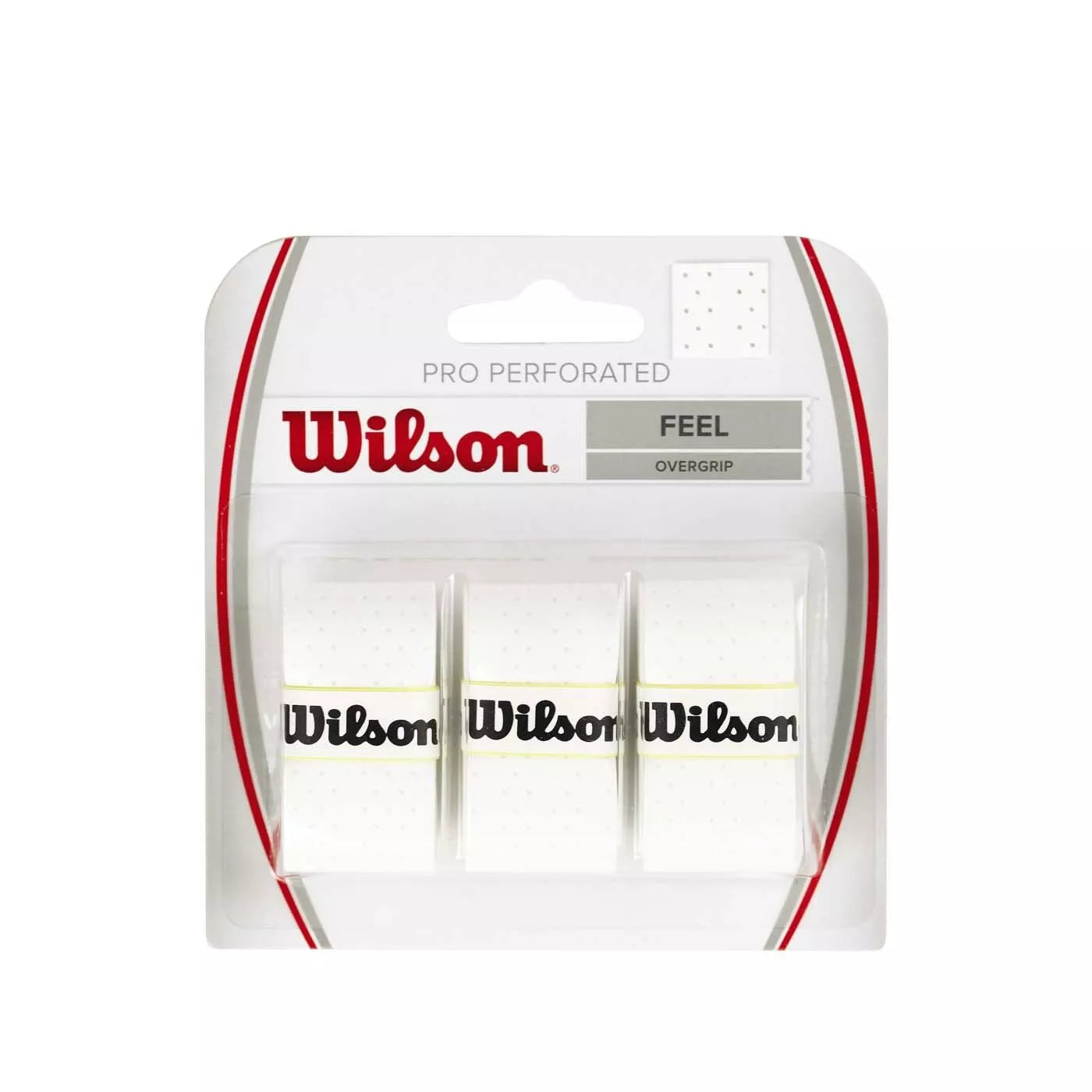 Wilson Tennis Wraps Wilson Pro Perforated 3 pcs white Ütőfelszerelés