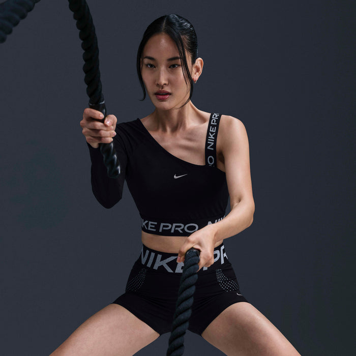 Nike W Np Df Shine Crop Top Sportmelltartó