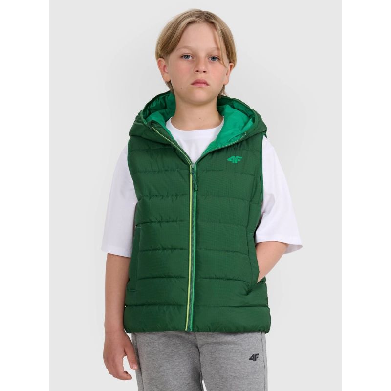 4f Boy's down vest with synthetic filling gyerek 4FJRAW25TVJAM324-41S