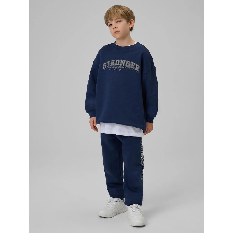 4F Boy's loose sweatshirt without hood gyerek pulóver