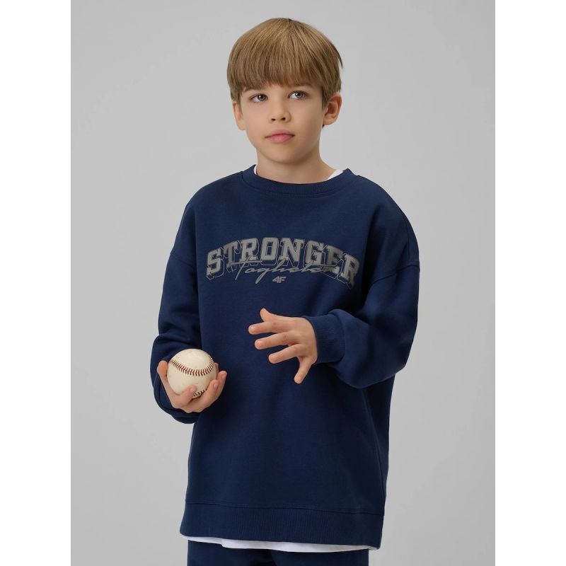 4F Boy's loose sweatshirt without hood gyerek pulóver