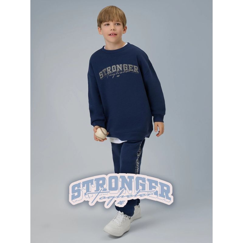 4F Boy's loose sweatshirt without hood gyerek pulóver