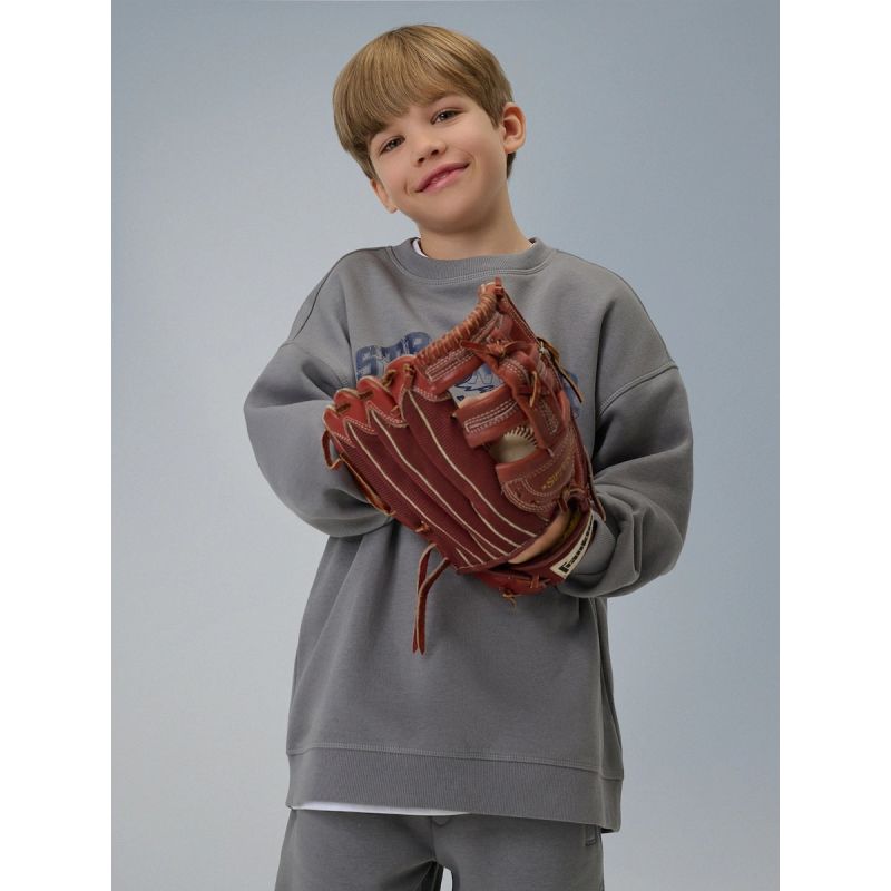4F Boy's loose sweatshirt without hood gyerek pulóver