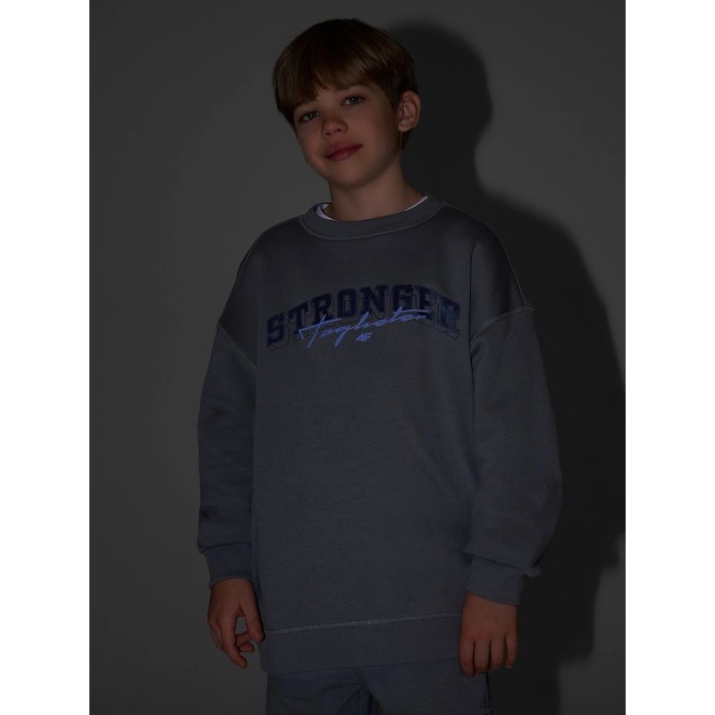 4F Boy's loose sweatshirt without hood gyerek pulóver