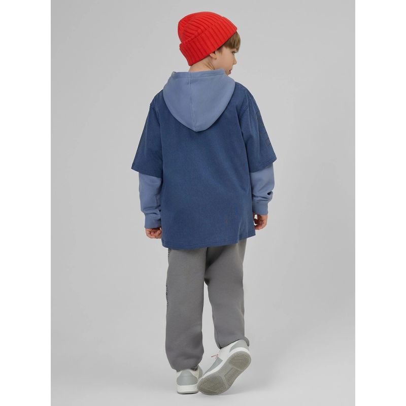 4F Boy's loose T-shirt with print 158/164 gyerek póló
